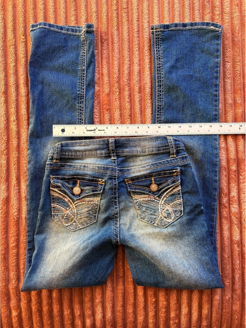 Y2K No Boundaries Bootcut Blue Denim Jeans #12